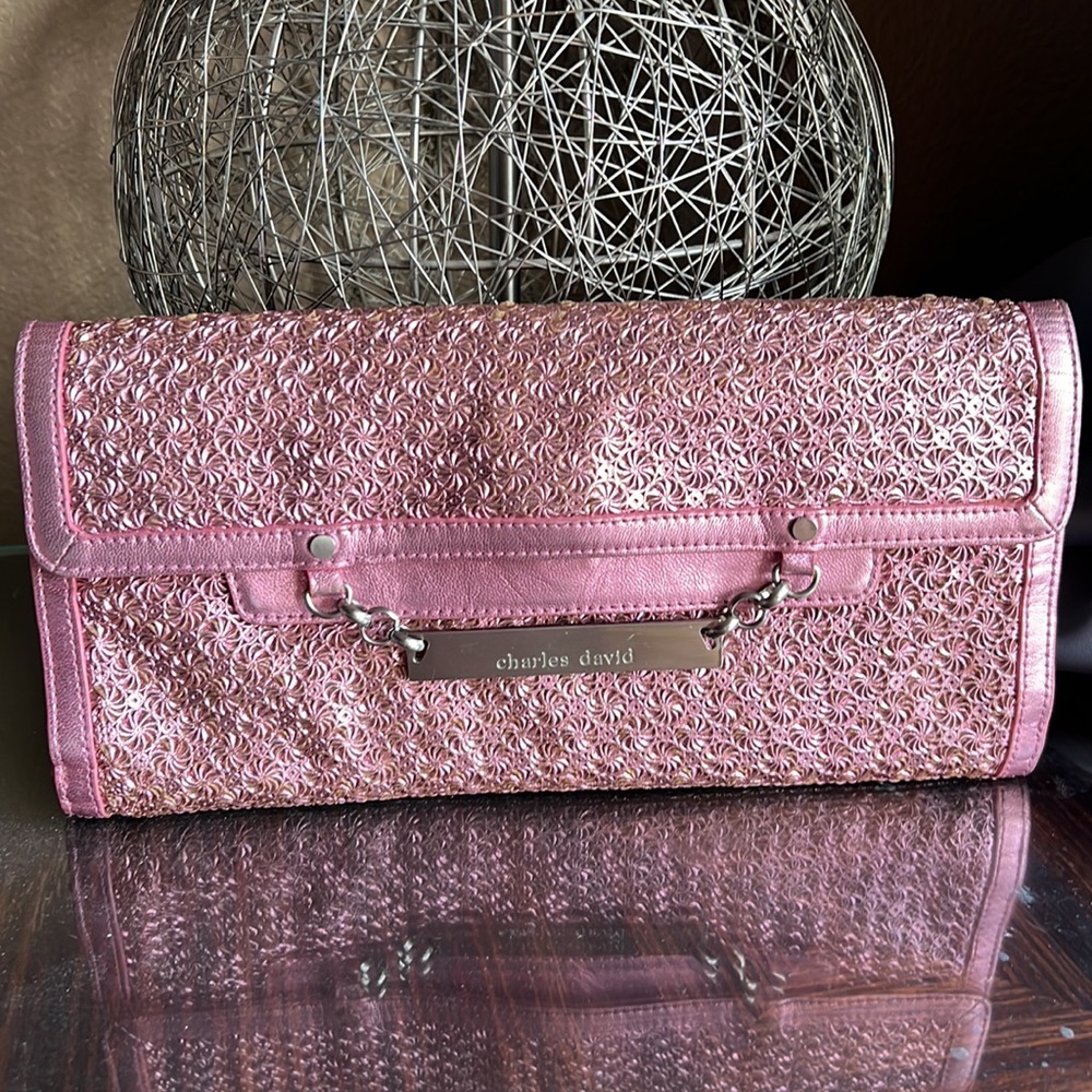 Vintage Pink Charles David Clutch